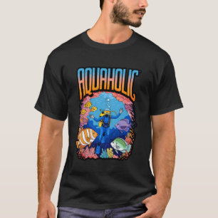 Erstaunliche Aquaholic-Taucherausrüstungsgrafik T-Shirt