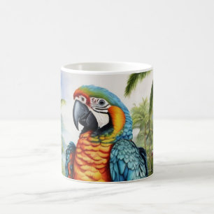 Erstaunliche benutzerdefinierte Monogramm-Papagei- Kaffeetasse