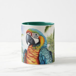 Erstaunliche benutzerdefinierte Monogramm-Papagei- Tasse