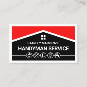 Erstaunliche Dachdecker-Handwerker-Werkzeuge Visitenkarte