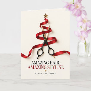 Erstaunliche Friseur Weihnachtskarte Karte