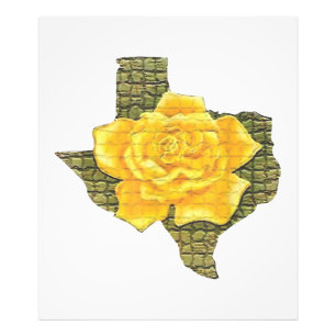 Erstaunliche gelbe Rose Of Texas Muster Blume Fotodruck