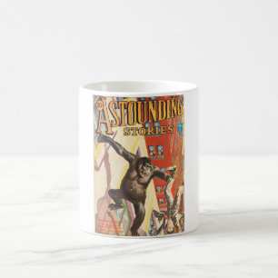 Erstaunliche Geschichten 1930er Pulp-Magazin Goril Kaffeetasse