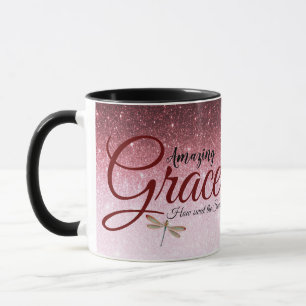 Erstaunliche Gnade Roségold Glitterverlauf Tasse