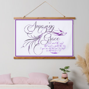 Erstaunliche Gnade    Wandteppich Mit Holzrahmen