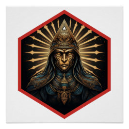 Erstaunliche Illuminati-Fantasie-Porträt Poster