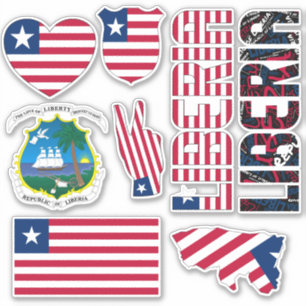 Erstaunliche liberianische nationale Symbole Aufkleber