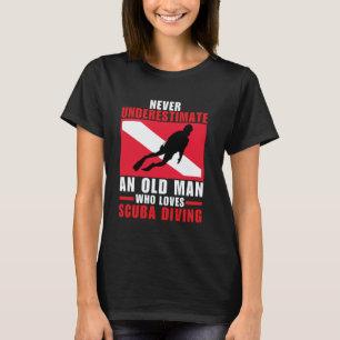 Erstaunliche lustige Tauchkunst für Großväter Männ T-Shirt
