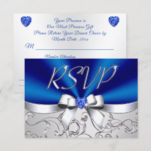 Erstaunliche maßgeschneiderte Saphir-Hochzeits-Men Einladung