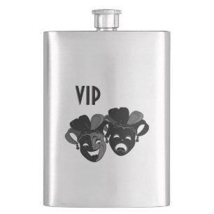Erstaunliche monogrammierte Theaterdesign-Flasche Flachmann