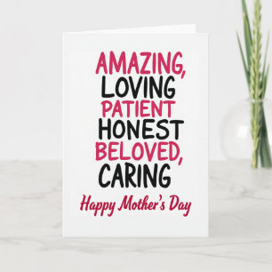 Erstaunliche Mothers Day Karte
