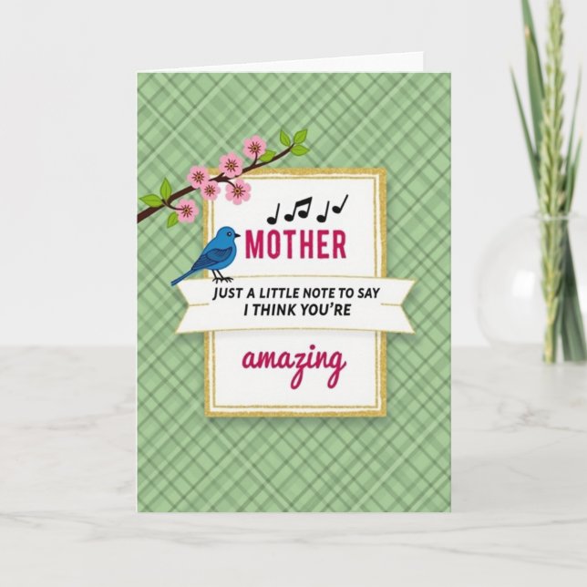Erstaunliche Mutter Karte mit Blumen (Vorderseite)