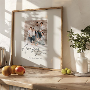 Erstaunliche Nanna Personalisiertes Foto Benutzerd Poster