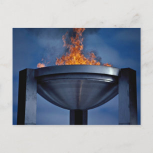 Erstaunliche olympische Flamme Postkarte