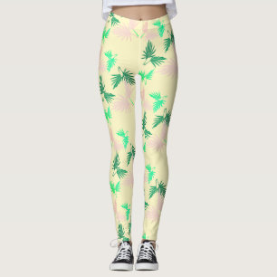 Erstaunliche Pastell-Palmenbaum-Blatt-Tropen-Leggi Leggings