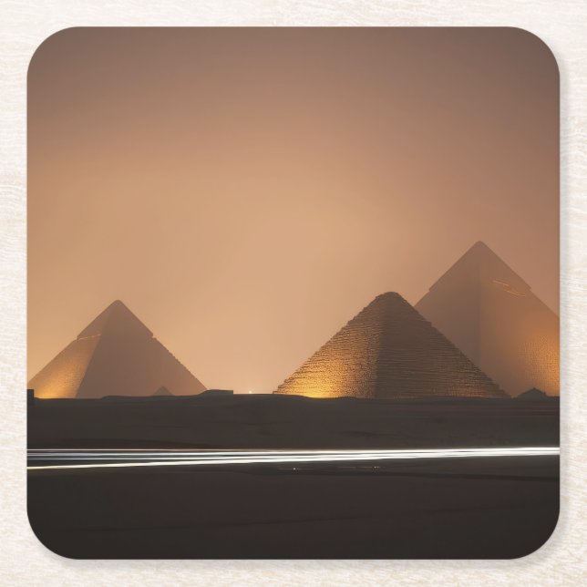 Erstaunliche Pyramiden Rechteckiger Pappuntersetzer (Vorderseite)