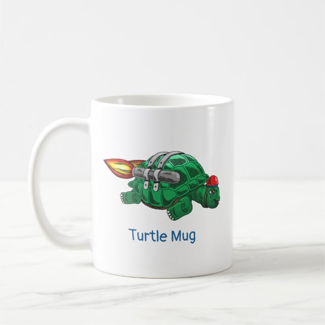 Erstaunliche Raketen-Schildkröte Kaffeetasse (Links)