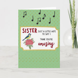 Erstaunliche Schwester Florale Karte