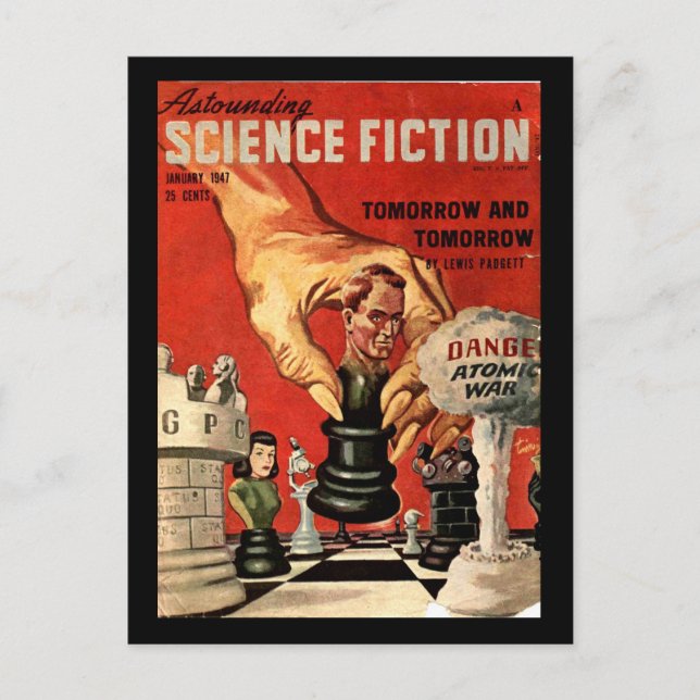 Erstaunliche Science Fiction_ Januar 1947_Pulp Art Postkarte (Vorderseite)