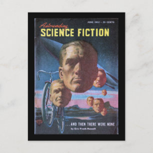 Erstaunliche Science Fiction _Juni 1951_Pulp Art Postkarte