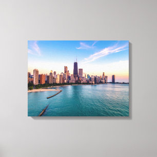 Erstaunliche Stadt Leinwanddruck