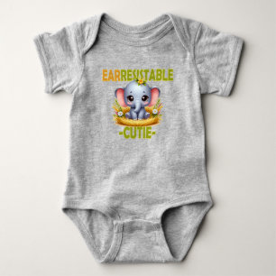 Erstaunliche Süsse Spaß Pun. Baby Elephant Cartoon Strampler