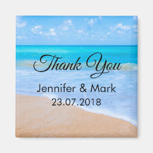 Erstaunliche tropische Strandszene Foto Hochzeit D Magnet
