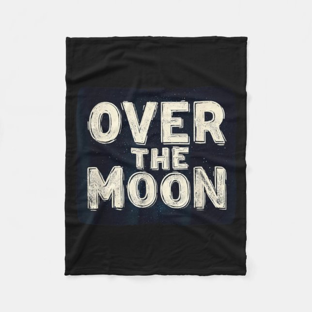 Erstaunliche Über Den Mond Statement Kostüm Fleecedecke (Vorderseite)