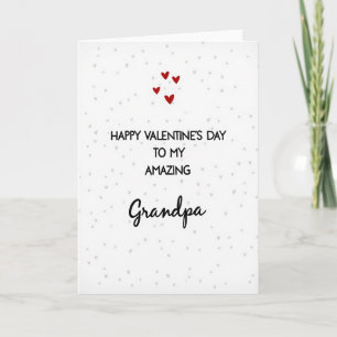 Erstaunliche Valentins-Opa-Herzkarte Karte