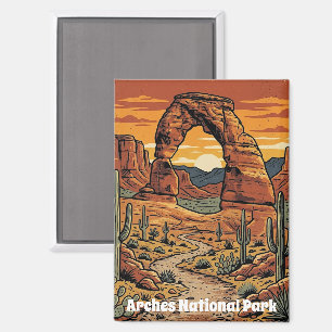 Erstaunliche Vintage Arches National Park Utah Magnet