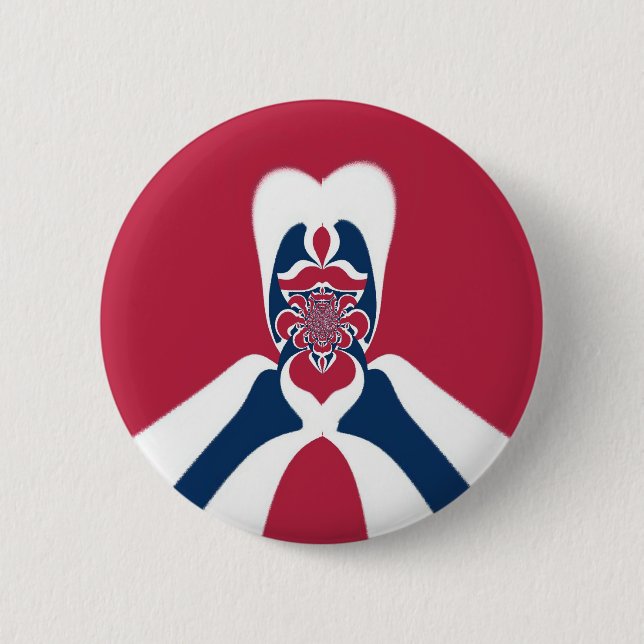Erstaunlicher abstrakter E.T.-Kunstprint Button (Vorderseite)