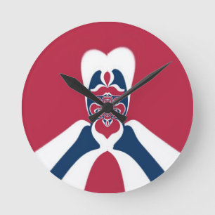 Erstaunlicher abstrakter E.T.-Kunstprint Runde Wanduhr