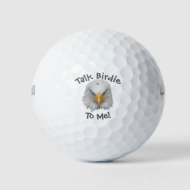 Erstaunlicher Adler "Sprich mir Birdie" Niedliches Golfball (Vorderseite)