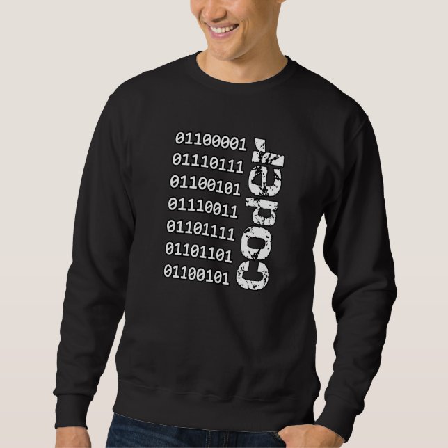 Erstaunlicher Coder in Binärcode es Profi Sweatshirt (Vorderseite)