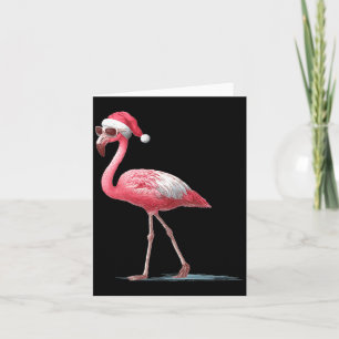 Erstaunlicher Cooler Flamingo Mit Weihnachtshut Un Karte