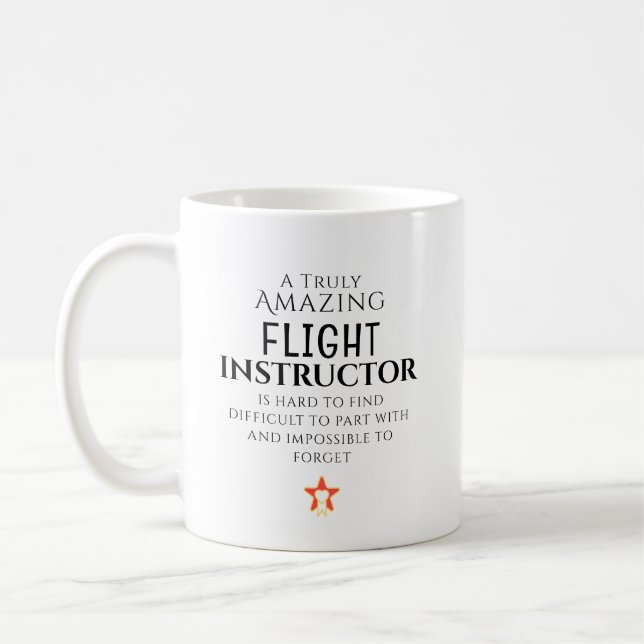 Erstaunlicher Fluglehrer schwer zu finden Custom Kaffeetasse (Links)