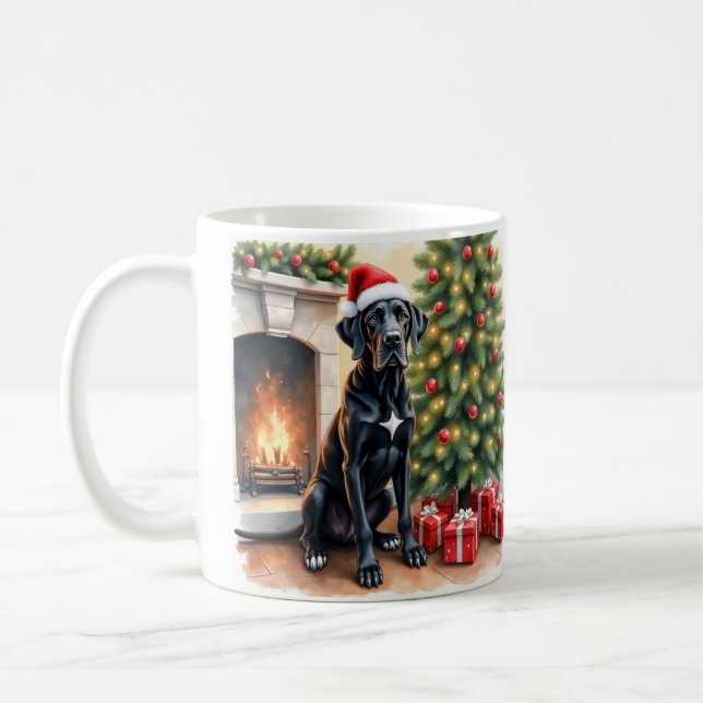 Erstaunlicher Great Dane Weihnachten  Kaffeetasse (Links)