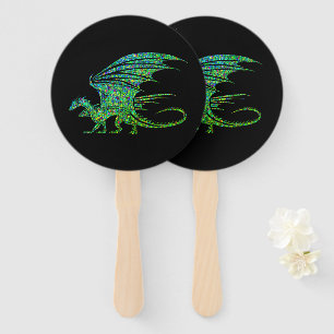 Erstaunlicher grüner Mosaikdrache  Fächer