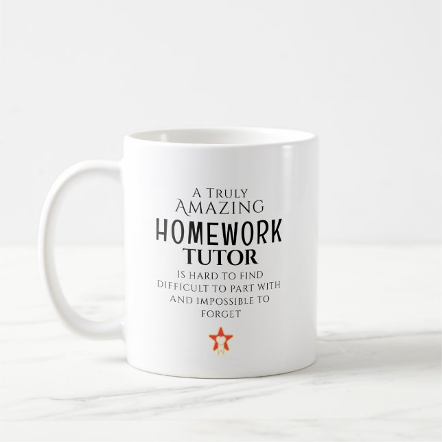 Erstaunlicher Hausaufgabenbetreuer Schwer zu finde Kaffeetasse (Links)
