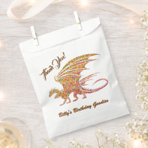 Erstaunlicher Mosaik-Drache Danke Name Geschenke Geschenktütchen