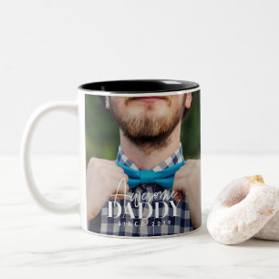 Erstaunlicher Papa seit 20XX Einfaches Elegantes F Zweifarbige Tasse