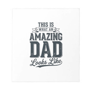 Erstaunlicher Papa Vintage-Typografie-Shirt-Design Notizblock