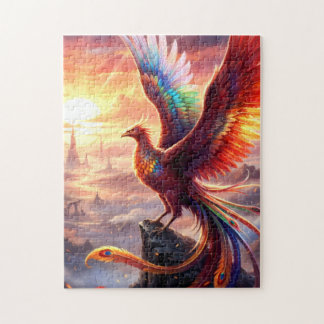 Erstaunlicher Phönix bei Sonnenaufgang Puzzle
