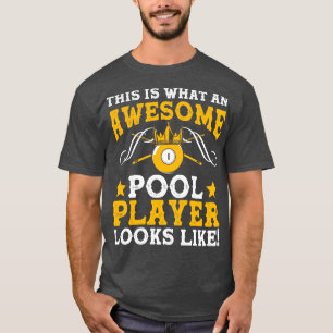 Erstaunlicher Poolspieler sieht wie Billard Snooke T-Shirt
