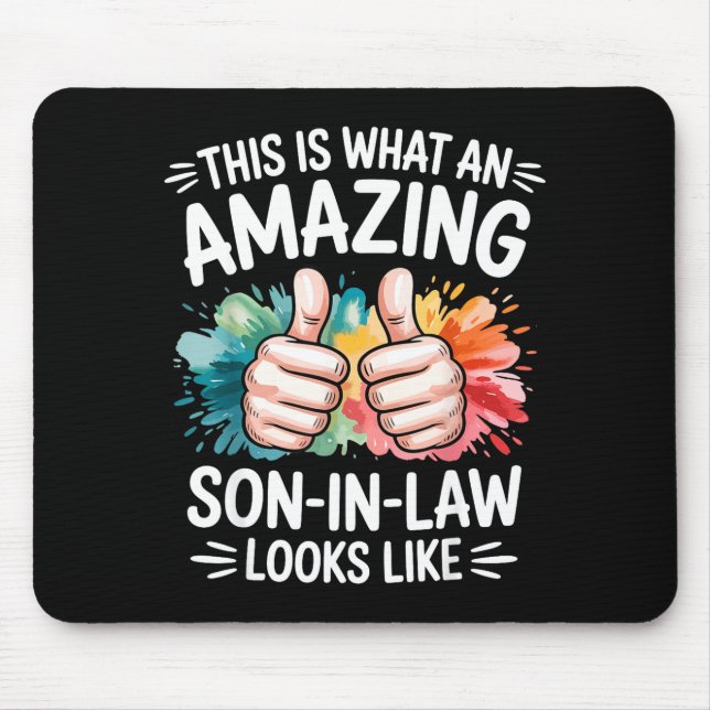 Erstaunlicher Schwiegersohn Geschenk lustiger Vate Mousepad (Vorne)