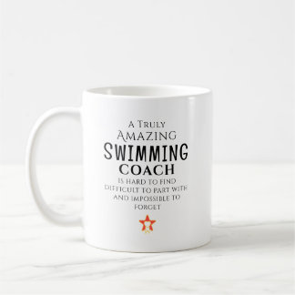 Erstaunlicher Schwimmcoach schwer zu finden Person Kaffeetasse