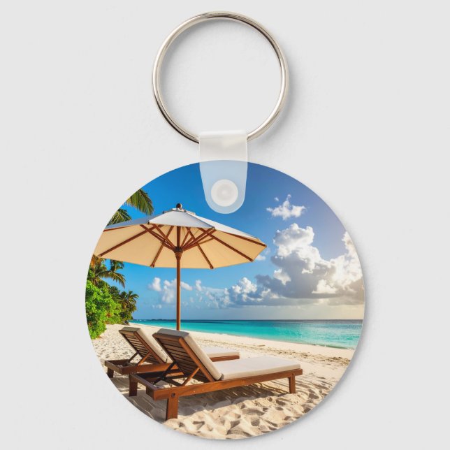 Erstaunlicher Strand Schlüsselanhänger (Vorderseite)