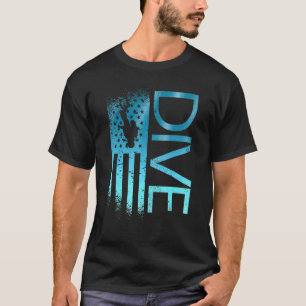 Erstaunlicher Tauchgang Amerikanische Flagge Patri T-Shirt