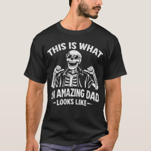 Erstaunlicher Vater Lustiges Skelett Vatertag Vint T-Shirt