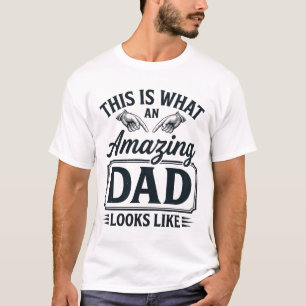 Erstaunlicher Vater Vintage-Gravur-Typografie-Desi T-Shirt